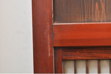 アンティーク建具　上質な和の雰囲気を醸し出す障子帯戸4枚セット(引き戸、障子戸、ガラス帯戸)(R-068284)