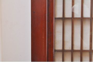 アンティーク建具　上質な和の雰囲気を醸し出す障子帯戸4枚セット(引き戸、障子戸、ガラス帯戸)(R-068284)
