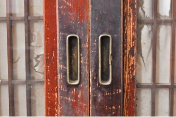 アンティーク建具　上質な和の雰囲気を醸し出す障子帯戸4枚セット(引き戸、障子戸、ガラス帯戸)(R-068284)