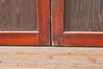 アンティーク建具　上質な和の雰囲気を醸し出す障子帯戸4枚セット(引き戸、障子戸、ガラス帯戸)(R-068284)