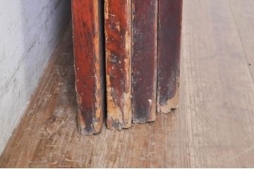 アンティーク建具　上質な和の雰囲気を醸し出す障子帯戸4枚セット(引き戸、障子戸、ガラス帯戸)(R-068284)