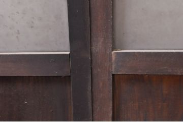 アンティーク建具　大正ロマン　ノスタルジックな空間を演出するガラス窓2枚セット(引き戸、ガラス戸)(R-068285)