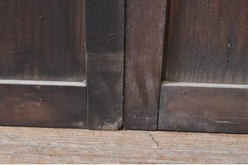 アンティーク建具　大正ロマン　ノスタルジックな空間を演出するガラス窓2枚セット(引き戸、ガラス戸)(R-068285)