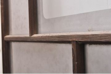 アンティーク建具　大正ロマン　ノスタルジックな空間を演出するガラス窓4枚セット(引き戸、ガラス戸)(R-068286)