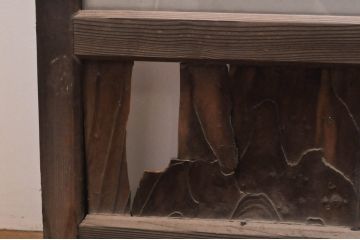 アンティーク建具　大正ロマン　ノスタルジックな空間を演出するガラス窓4枚セット(引き戸、ガラス戸)(R-068286)
