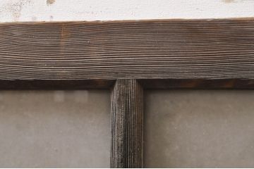 アンティーク建具　レトロな雰囲気漂うガラス窓2枚セット(引き戸、ガラス戸)(R-068288)