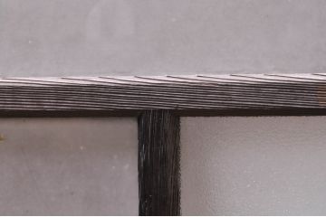 アンティーク建具　レトロな雰囲気漂うガラス窓2枚セット(引き戸、ガラス戸)(R-068288)