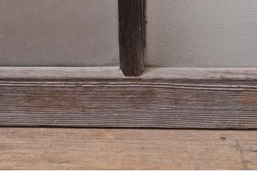 アンティーク建具　レトロな雰囲気漂うガラス窓2枚セット(引き戸、ガラス戸)(R-068288)