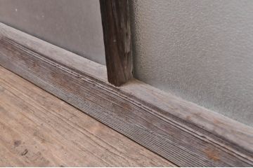 アンティーク建具　レトロな雰囲気漂うガラス窓2枚セット(引き戸、ガラス戸)(R-068288)