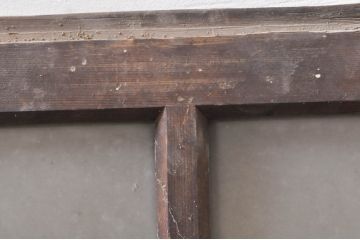 アンティーク建具　レトロな雰囲気漂うガラス窓2枚セット(引き戸、ガラス戸)(R-068288)