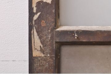 アンティーク建具　レトロな雰囲気漂うガラス窓2枚セット(引き戸、ガラス戸)(R-068288)