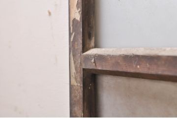 アンティーク建具　レトロな雰囲気漂うガラス窓2枚セット(引き戸、ガラス戸)(R-068288)
