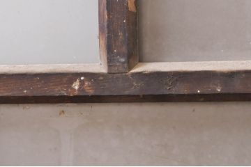 アンティーク建具　レトロな雰囲気漂うガラス窓2枚セット(引き戸、ガラス戸)(R-068288)