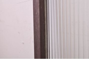 アンティーク建具　インテリアに取り入れやすいシンプルデザインのモールガラス窓2枚セット(引き戸、ガラス戸)(R-068289)