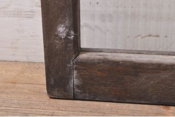アンティーク建具　インテリアに取り入れやすいシンプルデザインのモールガラス窓2枚セット(引き戸、ガラス戸)(R-068289)
