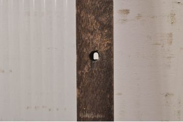 アンティーク建具　インテリアに取り入れやすいシンプルデザインのモールガラス窓1枚(引き戸、ガラス戸)(R-068290)
