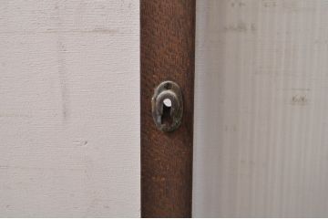アンティーク建具　インテリアに取り入れやすいシンプルデザインのモールガラス窓1枚(引き戸、ガラス戸)(R-068290)