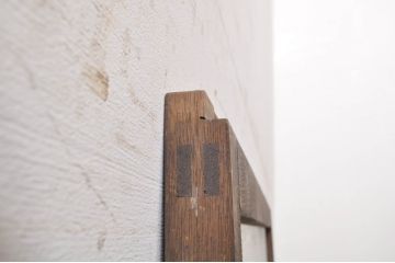 アンティーク建具　インテリアに取り入れやすいシンプルデザインのモールガラス窓1枚(引き戸、ガラス戸)(R-068290)