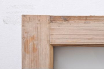 アンティーク建具　経年を感じさせる古い木味が魅力のガラス窓3枚セット(引き戸、ガラス戸)(R-068293)