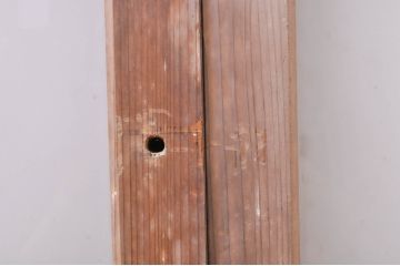 アンティーク建具　経年を感じさせる古い木味が魅力のガラス窓3枚セット(引き戸、ガラス戸)(R-068293)