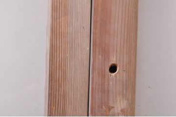 アンティーク建具　経年を感じさせる古い木味が魅力のガラス窓3枚セット(引き戸、ガラス戸)(R-068293)