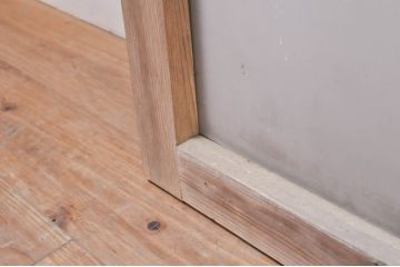 アンティーク建具　経年を感じさせる古い木味が魅力のガラス窓3枚セット(引き戸、ガラス戸)(R-068293)