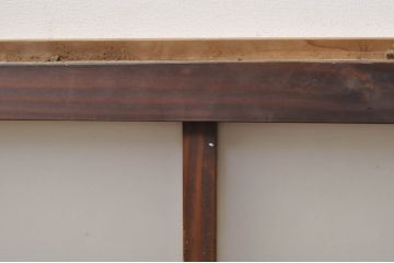 アンティーク建具　経年を感じさせる古い木味が魅力のガラス窓3枚セット(引き戸、ガラス戸)(R-068293)