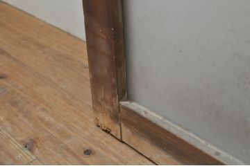 アンティーク建具　経年を感じさせる古い木味が魅力のガラス窓3枚セット(引き戸、ガラス戸)(R-068293)