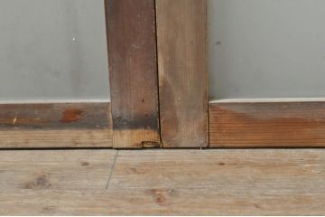 アンティーク建具　経年を感じさせる古い木味が魅力のガラス窓3枚セット(引き戸、ガラス戸)(R-068293)