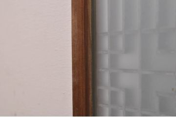 アンティーク建具　片面ガラス　上品な透かし彫り入りの書院戸4枚セット(引き戸、ガラス戸、窓)(R-068294)