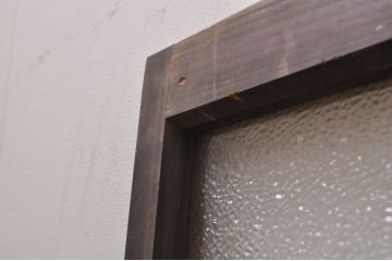 アンティーク建具　レトロな雰囲気を醸し出す小さなガラス窓4枚セット(引き戸、ガラス戸)(R-068295)