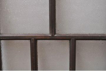 アンティーク建具　レトロな雰囲気を醸し出す小さなガラス窓4枚セット(引き戸、ガラス戸)(R-068295)