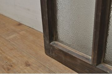 アンティーク建具　レトロな雰囲気を醸し出す小さなガラス窓4枚セット(引き戸、ガラス戸)(R-068295)