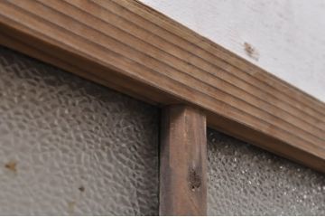 アンティーク建具　レトロな雰囲気を醸し出す小さなガラス窓4枚セット(引き戸、ガラス戸)(R-068295)