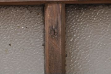 アンティーク建具　レトロな雰囲気を醸し出す小さなガラス窓4枚セット(引き戸、ガラス戸)(R-068295)