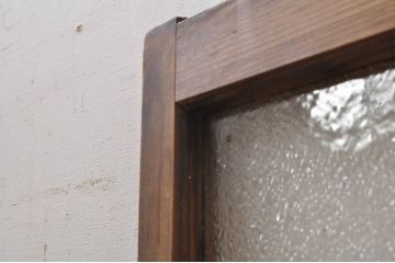 アンティーク建具　レトロな雰囲気を醸し出す小さなガラス窓2枚セット(引き戸、ガラス戸)(R-068296)