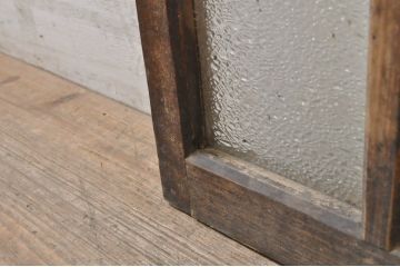 アンティーク建具　レトロな雰囲気を醸し出す小さなガラス窓2枚セット(引き戸、ガラス戸)(R-068296)