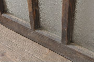 アンティーク建具　レトロな雰囲気を醸し出す小さなガラス窓2枚セット(引き戸、ガラス戸)(R-068296)
