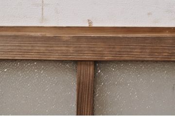 アンティーク建具　レトロな雰囲気を醸し出す小さなガラス窓2枚セット(引き戸、ガラス戸)(R-068296)
