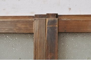 アンティーク建具　レトロな雰囲気を醸し出す小さなガラス窓2枚セット(引き戸、ガラス戸)(R-068296)