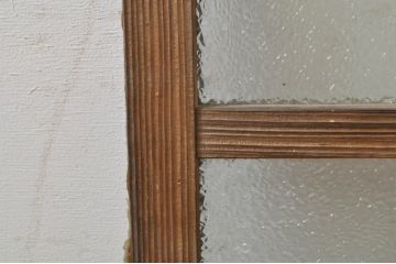 アンティーク建具　レトロな雰囲気を醸し出す小さなガラス窓2枚セット(引き戸、ガラス戸)(R-068296)