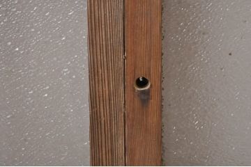 アンティーク建具　レトロな雰囲気を醸し出す小さなガラス窓2枚セット(引き戸、ガラス戸)(R-068296)