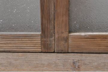 アンティーク建具　レトロな雰囲気を醸し出す小さなガラス窓2枚セット(引き戸、ガラス戸)(R-068296)