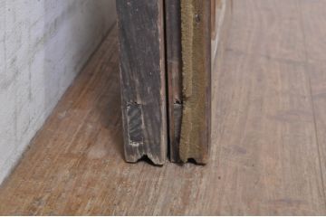 アンティーク建具　レトロな雰囲気を醸し出す小さなガラス窓2枚セット(引き戸、ガラス戸)(R-068296)