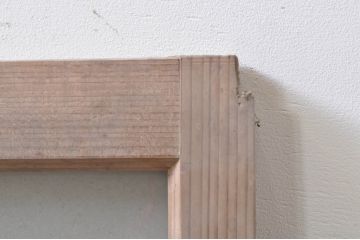 アンティーク建具　どこか懐かしい雰囲気を醸し出す素朴なガラス窓1枚(木製扉)(R-068297)