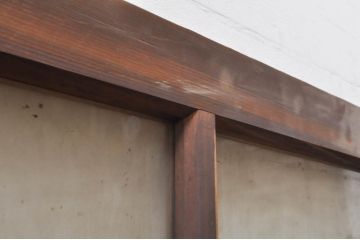 アンティーク建具　インテリアに取り入れやすいシンプルなデザインのガラス窓4枚セット(引き戸、ガラス戸)(R-068298)