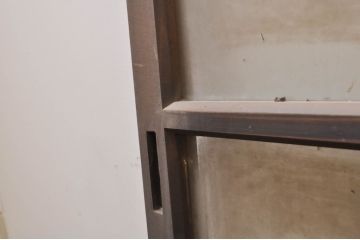 アンティーク建具　インテリアに取り入れやすいシンプルなデザインのガラス窓4枚セット(引き戸、ガラス戸)(R-068298)