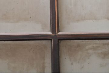 アンティーク建具　インテリアに取り入れやすいシンプルなデザインのガラス窓4枚セット(引き戸、ガラス戸)(R-068298)