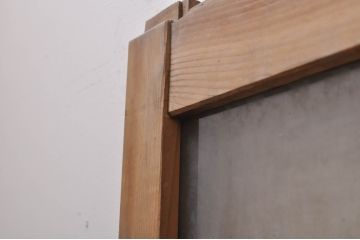 アンティーク建具　インテリアに取り入れやすいシンプルなデザインのガラス窓4枚セット(引き戸、ガラス戸)(R-068298)