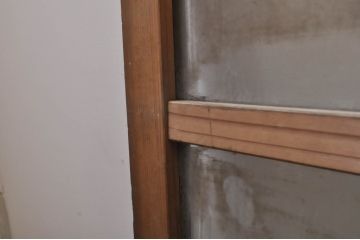 アンティーク建具　インテリアに取り入れやすいシンプルなデザインのガラス窓4枚セット(引き戸、ガラス戸)(R-068298)